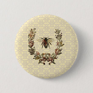 Antiker Bienenkranz Button