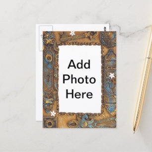 Antiker Bilderrahmen mit Skelett-Schlüssel - Fügen Postkarte