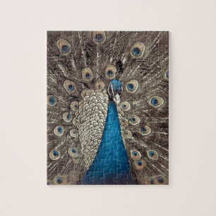 Antiker blauer Pfau Puzzle