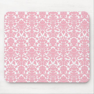 Antiker Blumen-Damaskus-Mausteller in Hellrosa Mousepad