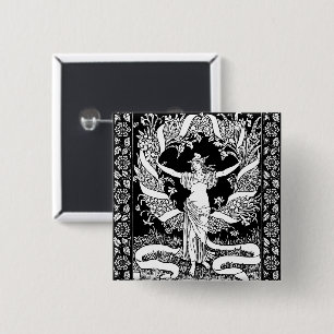 Antiker Blumenkranz-Knopf Button