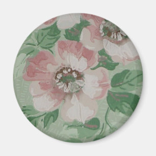 Antiker Blumenprint Magnet