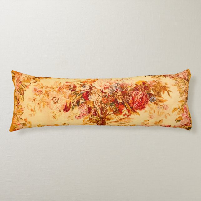Antiker Blumenstrauß-Body-Pillow Seitenschläferkissen (Vorderseite)