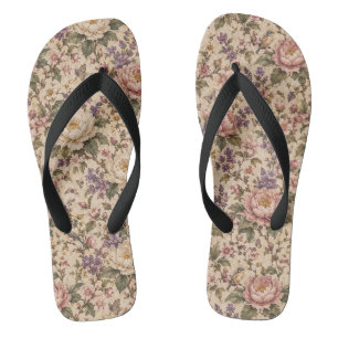 Antiker Botanischer Rosengarten & Schmetterlingsmu Flip Flops