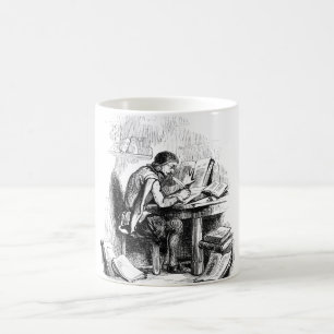 Antiker Buchautor Schriftsteller Kaffeetasse