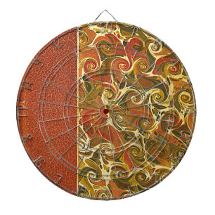 Antiker Bucheinband, verziertes Spiralmuster Dartscheibe