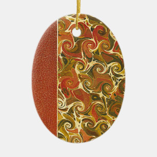 Antiker Bucheinband, verziertes Spiralmuster Keramikornament