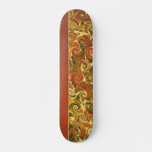 Antiker Bucheinband, verziertes Spiralmuster Skateboard