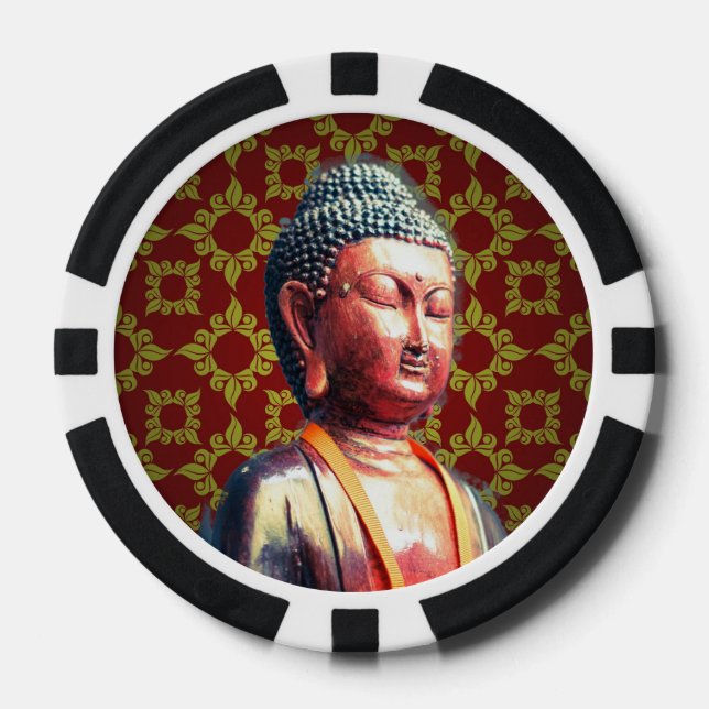 Antiker Buddha Pokerchips (Vorderseite)