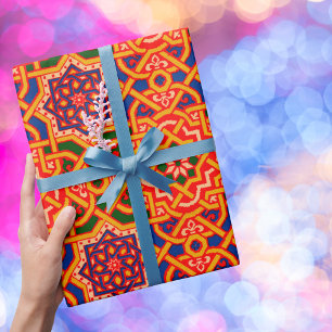 Antiker Bunter Teppichdruck Geschenkpapier