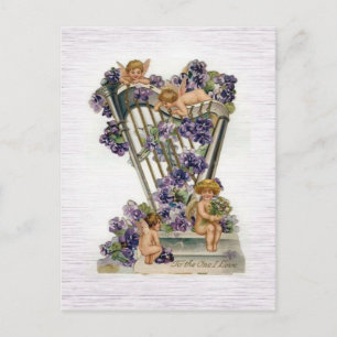 Antiker Cherub mit Herz Postkarte