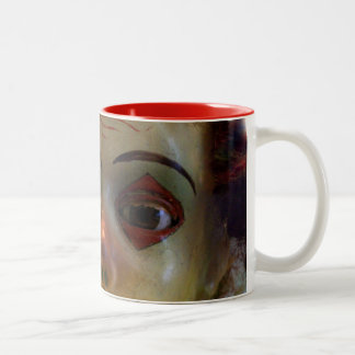 antiker Clown Zweifarbige Tasse