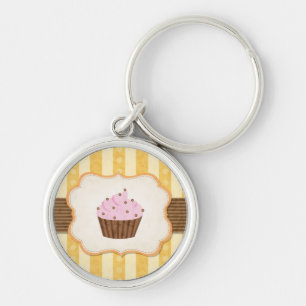 Antiker Cupcake-Hintergrund Schlüsselanhänger