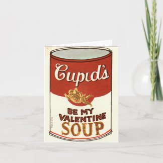 Antiker Cupid-Suppe-Valentinstag Karte