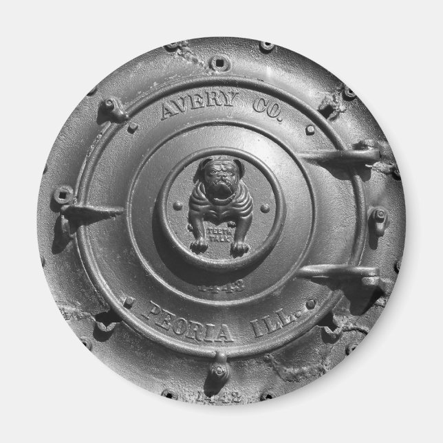 Antiker Dampf-Traktor Front. Magnet (Vorne)