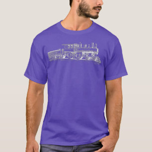 Antiker Dampfzug Motor Eisenbahn Lokomotive T-Shirt