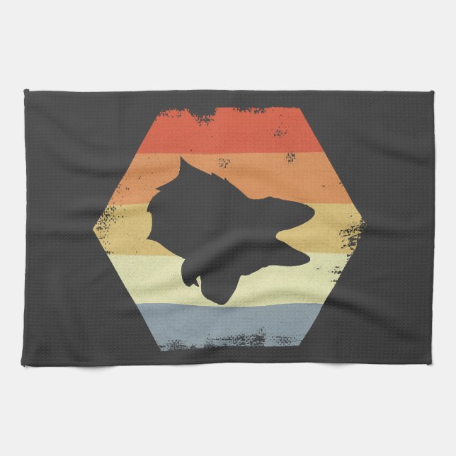 Antiker Deutscher Schäferhund Geschirrtuch (Horizontal)