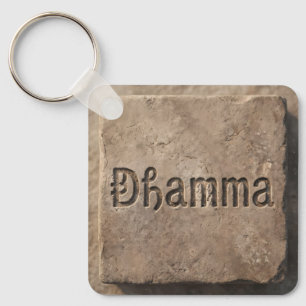 Antiker Dhamma-Stein-Textur-Schlüsselanhänger Schlüsselanhänger