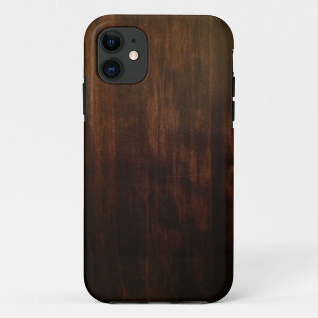 Antiker dunkler hölzerner Entwurf Case-Mate iPhone Hülle (Rückseite)