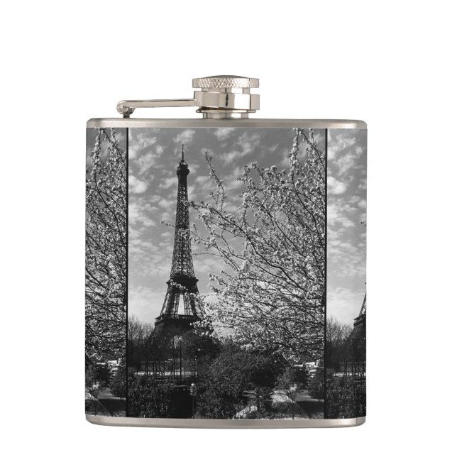 Antiker Eiffelturm Paris Flachmann (Vorderseite)