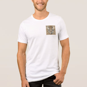 Antiker Elefant, Vintage Elefant, Gold Soft Blau, Tri-Blend Shirt