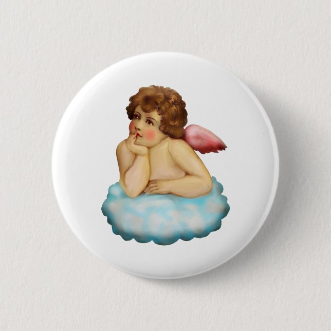 antiker Engel Cherub Button (Vorderseite)