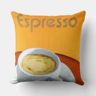 Antiker Espresso Kaffee Kissen