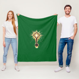 Antiker Fantasy-Schlüssel mit magischem Licht – St Fleecedecke