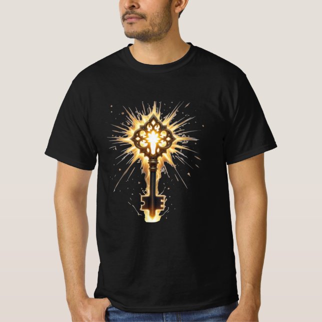 Antiker Fantasy-Schlüssel mit magischem Licht – St T-Shirt (Vorderseite)