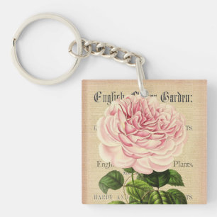 Antiker, femininer, floraler Schlüsselanhänger mit