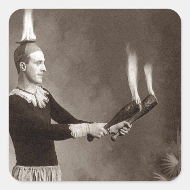 Antiker Feuerschwinger Quadratischer Aufkleber (Vorderseite)