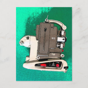 Antiker Filmprojektor Postkarte