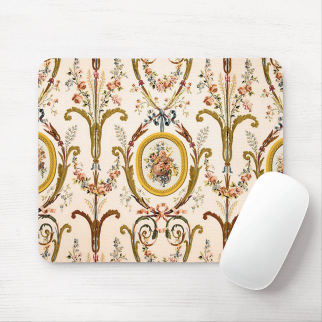 Antiker französischer Rokoko Flora Goldmedaille Mousepad (Mit Mouse)