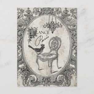 Antiker französischer Stuhl  Postkarte