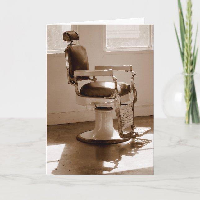 Antiker Frisierstuhl Karte (Vorderseite)