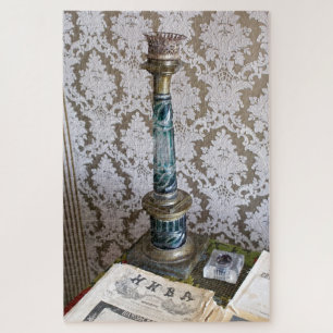 Antiker Glas-Kerzenhalter Puzzle