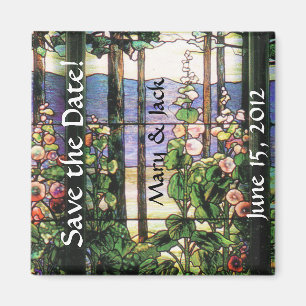 Antiker Glasmalerei Save-the-Date-Magnet Magnet