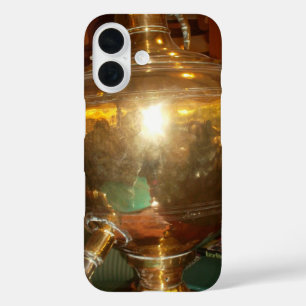 Antiker goldener Samowar Erbstück Teekanne Kunst iPhone 16 Hülle