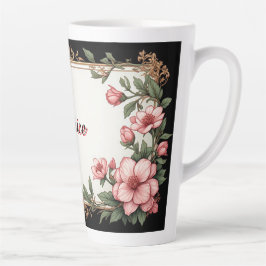 Antiker Goldrahmen mit farbenfroher Pfingstrose Milchtasse
