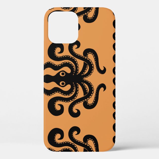 Antiker griechischer Oktopus, Wellenmuster Case-Mate iPhone Hülle (Rückseite)