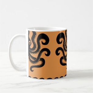 Antiker griechischer Oktopus, Wellenmuster Kaffeetasse
