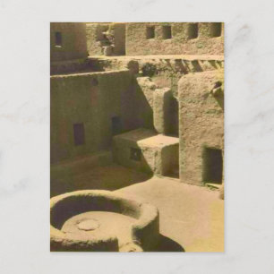 Antiker Innenhof aus Lehmziegeln, Algerien Postkarte