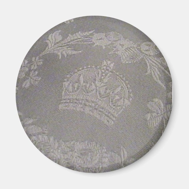 Antiker irischer Damast mit Royal Crown Magnet (Vorne)