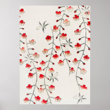 Antiker japanischer Sakura Cherry Blossom Woodbloc