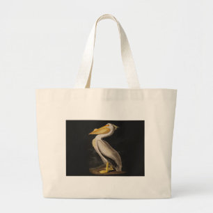 Antiker John James Audubon Weißer Pelikan Küste Jumbo Stoffbeutel