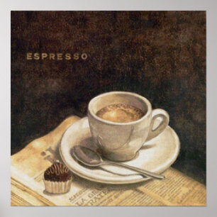 Antiker Kaffee Poster