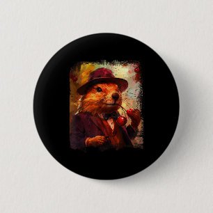 Antiker Kirsch viktorianischer anthropomorpher sch Button