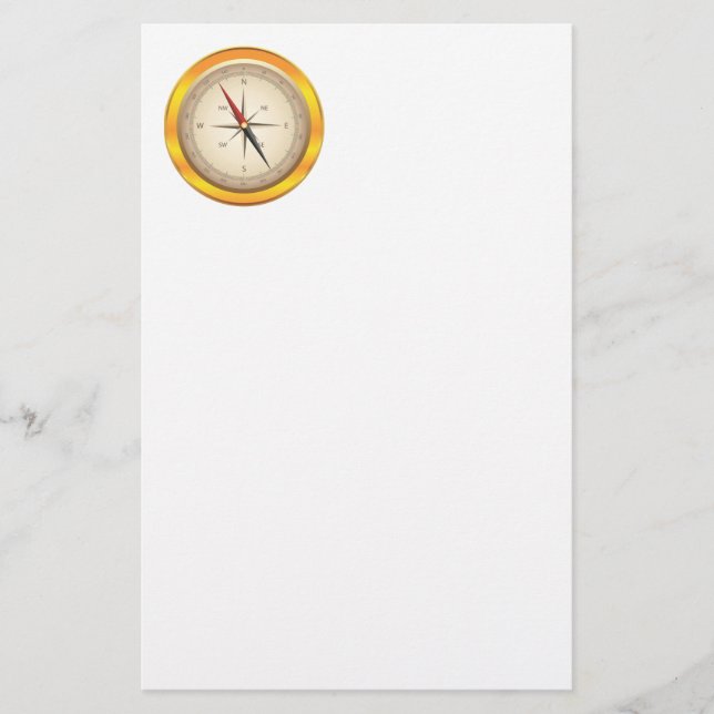Antiker Kompass Briefpapier (Vorderseite)