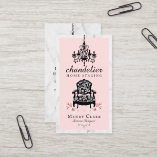 Antiker Kronleuchter und Viktorianischer floraler  Visitenkarte