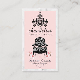 Antiker Kronleuchter und Viktorianischer floraler  Visitenkarte